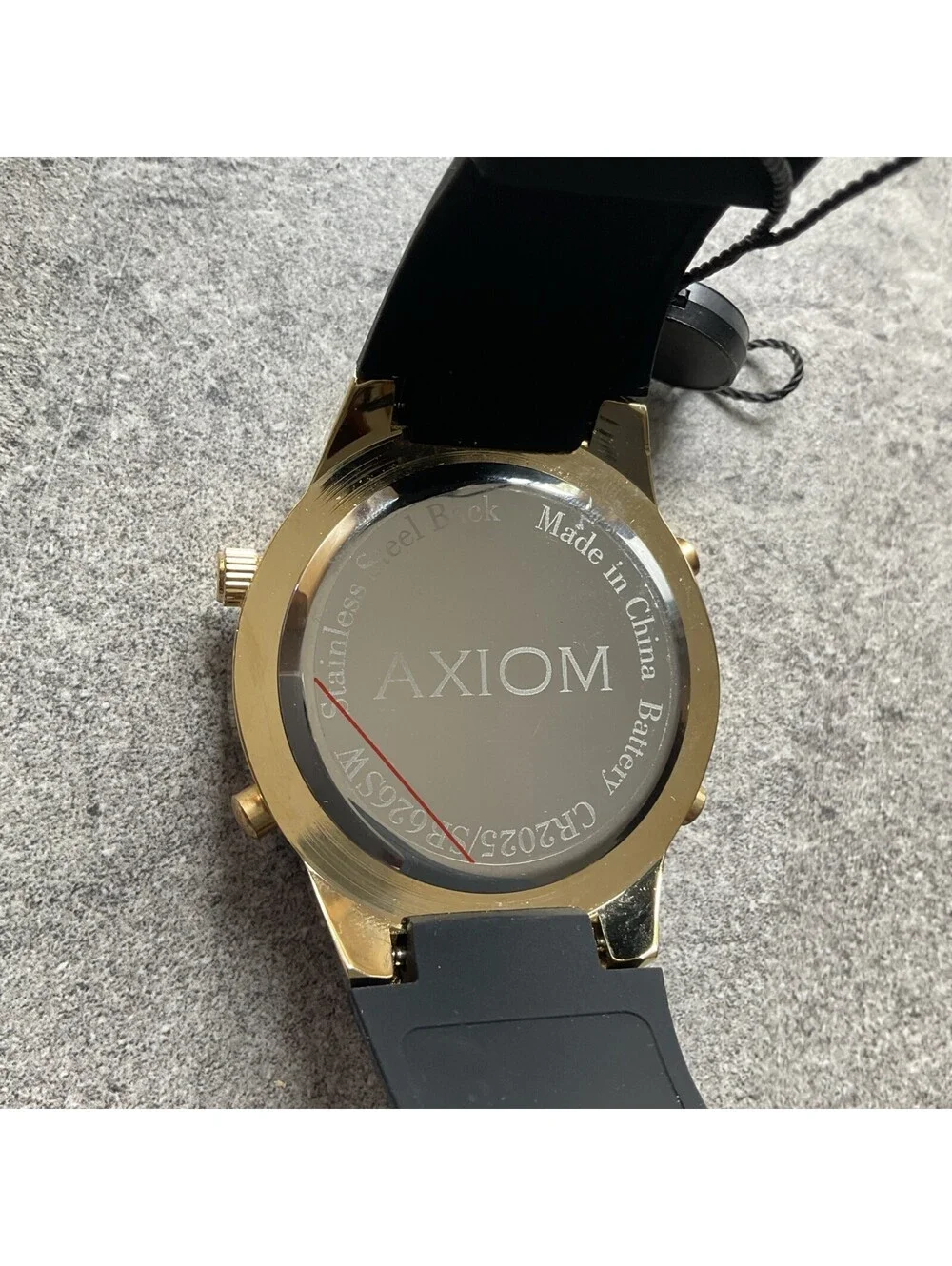 Axiom Digital Analog Mens Watch 52mm Case Chronograph Alarm Black Band Bin T